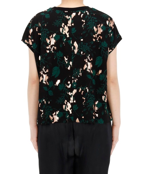 EBONY(エボニー)の「EBONY ホイルフラワーTシャツ(Tシャツ/カットソー・レディース・ブラック・2)」の6枚目の写真