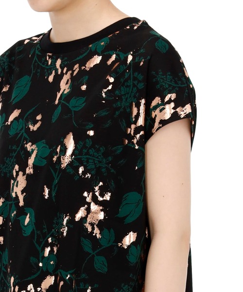 EBONY(エボニー)の「EBONY ホイルフラワーTシャツ(Tシャツ/カットソー・レディース・ブラック・2)」の8枚目の写真