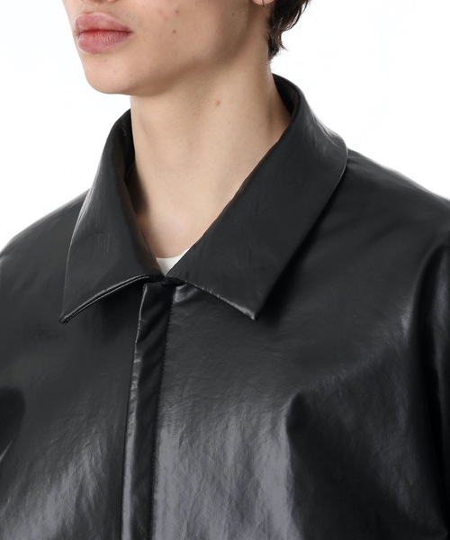 ATTACHMENT（アタッチメント）の「SYNTHETIC LEATHER FLIGHT JACKET（ミリタリージャケット・メンズ・ブラック・1/2/3）」の4枚目の写真