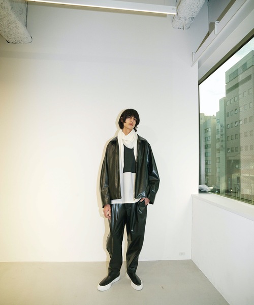 ATTACHMENT（アタッチメント）の「SYNTHETIC LEATHER FLIGHT JACKET（ミリタリージャケット・メンズ・ブラック・1/2/3）」の7枚目の写真