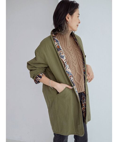 Ungrid（アングリッド）の「リバーシブルキルティングミリタリーブルゾン（ブルゾン・レディース・アイボリー/カーキ・FREE）」の21枚目の写真