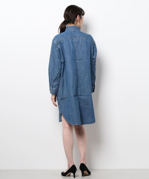 Lee（リー）の「Lee/リー ワークワンピース　ジャケット（シャツワンピース・レディース・ワンウォッシュ/ベージュ/ブラック/インディゴブルー/ブルー系その他/ブルー系その他2・SMALL/MEDIUM）」の7枚目の写真