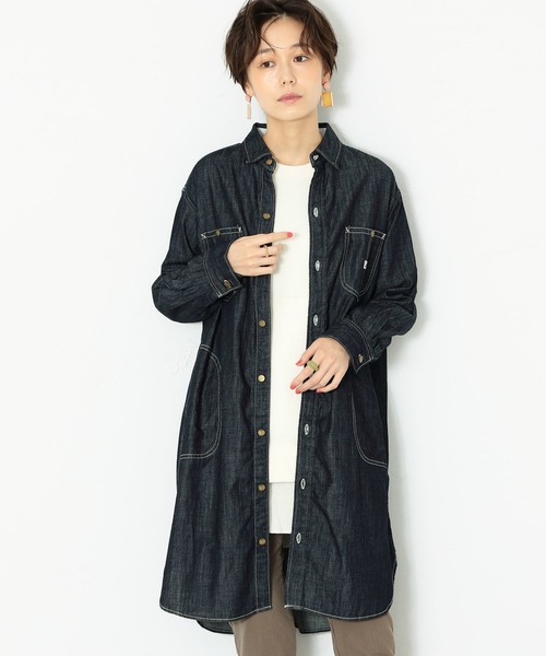 Lee（リー）の「Lee/リー ワークワンピース　ジャケット（シャツワンピース・レディース・ワンウォッシュ/ベージュ/ブラック/インディゴブルー/ブルー系その他/ブルー系その他2・SMALL/MEDIUM）」の5枚目の写真