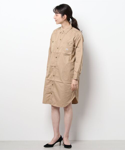 Lee（リー）の「Lee/リー ワークワンピース　ジャケット（シャツワンピース・レディース・ワンウォッシュ/ベージュ/ブラック/インディゴブルー/ブルー系その他/ブルー系その他2・SMALL/MEDIUM）」の12枚目の写真
