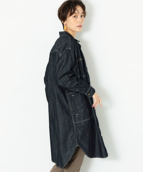 Lee（リー）の「Lee/リー ワークワンピース　ジャケット（シャツワンピース・レディース・ワンウォッシュ/ベージュ/ブラック/インディゴブルー/ブルー系その他/ブルー系その他2・SMALL/MEDIUM）」の15枚目の写真