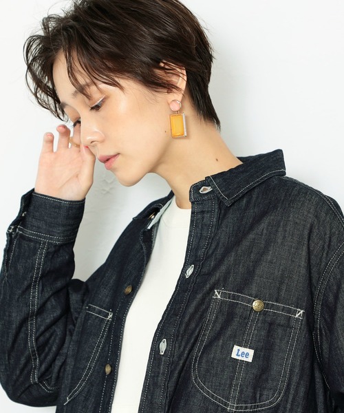 Lee（リー）の「Lee/リー ワークワンピース　ジャケット（シャツワンピース・レディース・ワンウォッシュ/ベージュ/ブラック/インディゴブルー/ブルー系その他/ブルー系その他2・SMALL/MEDIUM）」の13枚目の写真