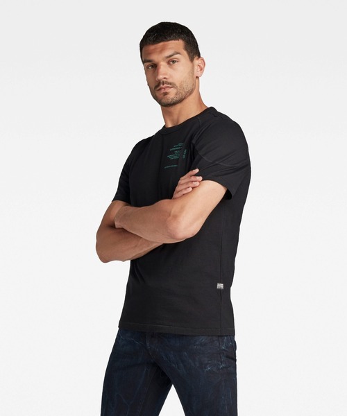 G-STAR（ジースター）の「SHOULDER PANEL R T-SHIRT（Tシャツ/カットソー・メンズ・グレー/ダークブラック・SMALL/MEDIUM/LARGE/X-SMALL/X-LARGE）」の9枚目の写真