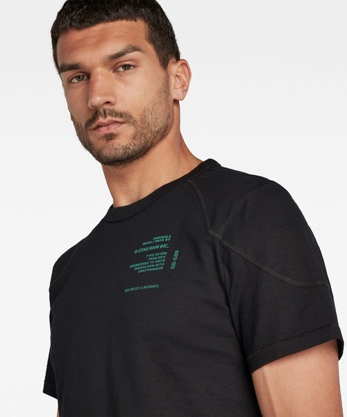 G-STAR（ジースター）の「SHOULDER PANEL R T-SHIRT（Tシャツ/カットソー・メンズ・グレー/ダークブラック・SMALL/MEDIUM/LARGE/X-SMALL/X-LARGE）」の13枚目の写真