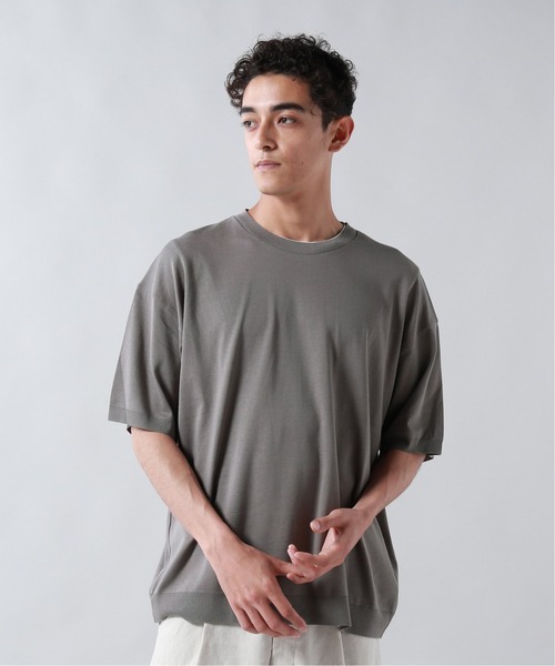 JOURNAL STANDARD（ジャーナルスタンダード）の「セーターマシン カットクルーネックニット（Tシャツ/カットソー・メンズ・ブラック/ベージュ/グレー・MEDIUM/LARGE）」の3枚目の写真