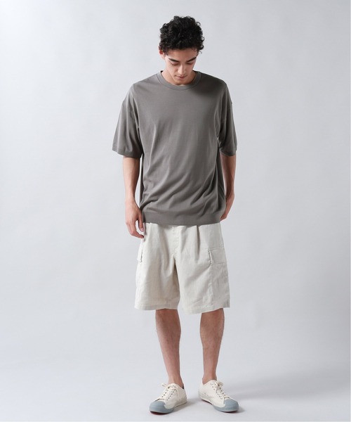 JOURNAL STANDARD（ジャーナルスタンダード）の「セーターマシン カットクルーネックニット（Tシャツ/カットソー・メンズ・ブラック/ベージュ/グレー・MEDIUM/LARGE）」の4枚目の写真