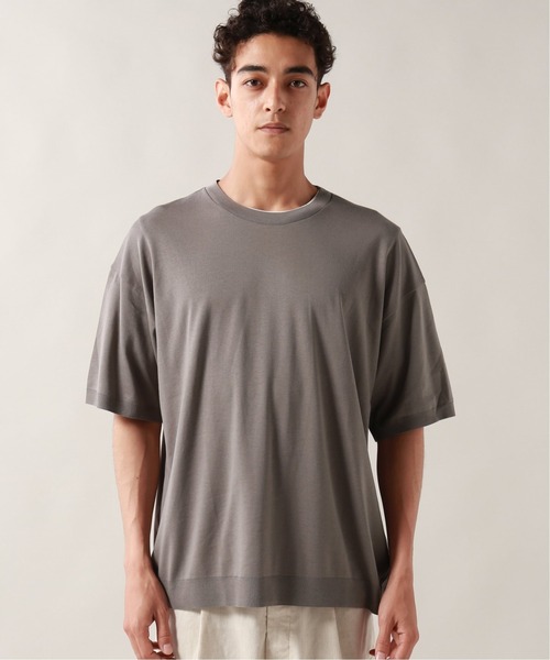 JOURNAL STANDARD（ジャーナルスタンダード）の「セーターマシン カットクルーネックニット（Tシャツ/カットソー・メンズ・ブラック/ベージュ/グレー・MEDIUM/LARGE）」の5枚目の写真