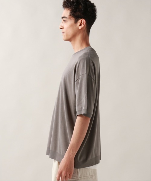 JOURNAL STANDARD（ジャーナルスタンダード）の「セーターマシン カットクルーネックニット（Tシャツ/カットソー・メンズ・ブラック/ベージュ/グレー・MEDIUM/LARGE）」の6枚目の写真