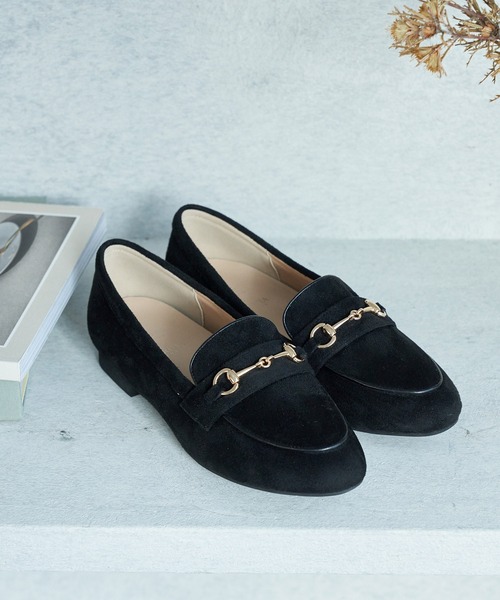 ROPE' PICNIC（ロペピクニック）の「【ROPE' PICNIC PASSAGE byHARUTA】ビット付きフラットローファー（ローファー・レディース・ブラック/チャコールグレー/グリーン系その他/ブラウン系その他2・22.5cm/23.0cm/23.5cm/24.0cm/24.5cm/25.0cm）」の2枚目の写真