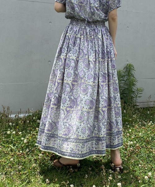 AS KNOW AS PINKY（アズノゥアズピンキー）の「リバーシブルなインドおでかけスカート（スカート・レディース・グリーン系/ネイビー系/ピンク系・FREE）」の15枚目の写真