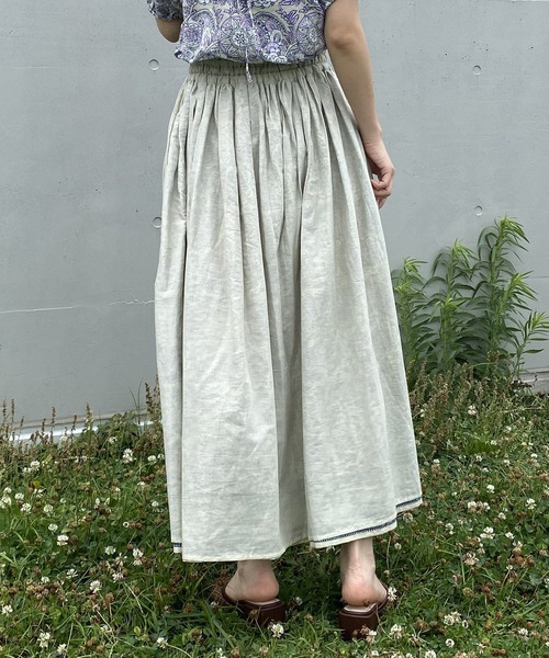 AS KNOW AS PINKY（アズノゥアズピンキー）の「リバーシブルなインドおでかけスカート（スカート・レディース・グリーン系/ネイビー系/ピンク系・FREE）」の13枚目の写真