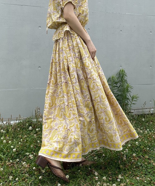 AS KNOW AS PINKY（アズノゥアズピンキー）の「リバーシブルなインドおでかけスカート（スカート・レディース・グリーン系/ネイビー系/ピンク系・FREE）」の11枚目の写真