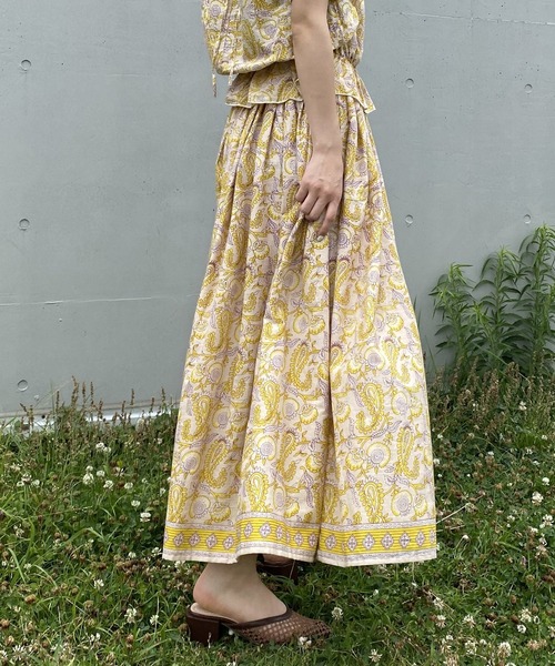 AS KNOW AS PINKY（アズノゥアズピンキー）の「リバーシブルなインドおでかけスカート（スカート・レディース・グリーン系/ネイビー系/ピンク系・FREE）」の7枚目の写真