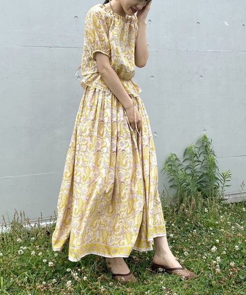 AS KNOW AS PINKY（アズノゥアズピンキー）の「リバーシブルなインドおでかけスカート（スカート・レディース・グリーン系/ネイビー系/ピンク系・FREE）」の16枚目の写真