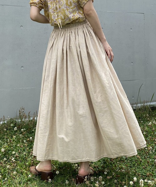 AS KNOW AS PINKY（アズノゥアズピンキー）の「リバーシブルなインドおでかけスカート（スカート・レディース・グリーン系/ネイビー系/ピンク系・FREE）」の10枚目の写真