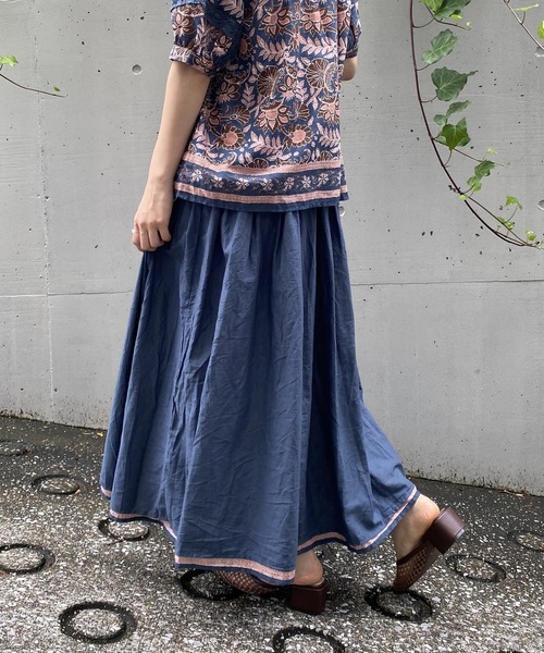 AS KNOW AS PINKY（アズノゥアズピンキー）の「リバーシブルなインドおでかけスカート（スカート・レディース・グリーン系/ネイビー系/ピンク系・FREE）」の22枚目の写真