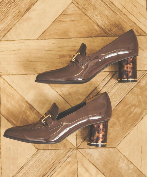 NOELA（ノエラ）の「ビット付ヒールローファー（ローファー・レディース・ベージュ/モカ/ブラック・S/M/L）」の2枚目の写真