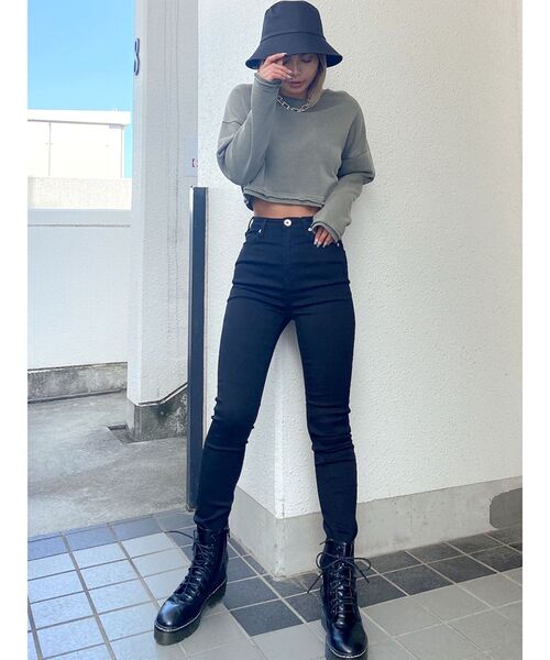 GYDA(ジェイダ)の「PROCESSINGショートスウェットTOPS(スウェット・レディース・カーキ/ピンク/アイボリー・FREE)」の16枚目の写真