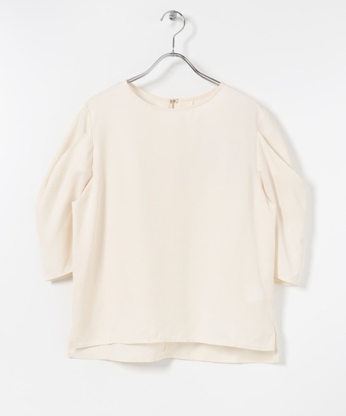 SENSE OF PLACE by URBAN RESEARCH（センスオブプレイスバイアーバンリサーチ）の「タックスリーブブラウス(5分袖)（シャツ/ブラウス・レディース・ブラック/ブルー/ライトベージュ/アイボリー・ONE）」の5枚目の写真