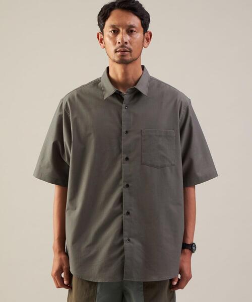 green label relaxing(グリーンレーベルリラクシング)の「<green label relaxing>トリコットコード ジャストルーズ 半袖 シャツ(シャツ/ブラウス・メンズ・ブラック/オリーブ/モカ・SMALL/MEDIUM/LARGE)」の16枚目の写真