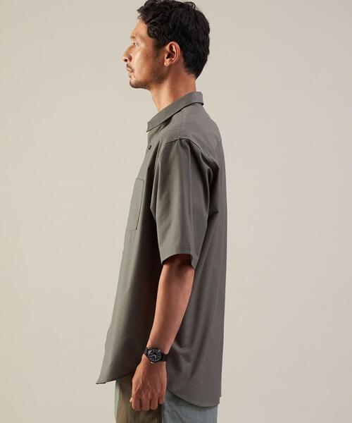 green label relaxing(グリーンレーベルリラクシング)の「<green label relaxing>トリコットコード ジャストルーズ 半袖 シャツ(シャツ/ブラウス・メンズ・ブラック/オリーブ/モカ・SMALL/MEDIUM/LARGE)」の13枚目の写真