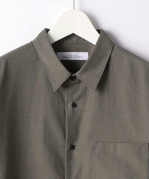 green label relaxing(グリーンレーベルリラクシング)の「<green label relaxing>トリコットコード ジャストルーズ 半袖 シャツ(シャツ/ブラウス・メンズ・ブラック/オリーブ/モカ・SMALL/MEDIUM/LARGE)」の6枚目の写真