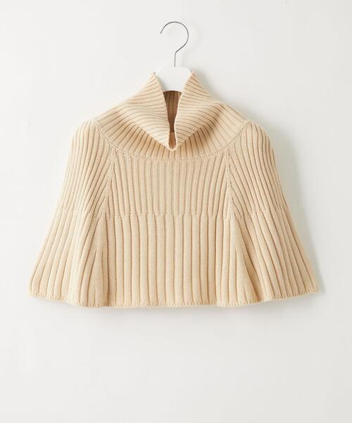 EMMEL REFINES（エメルリファインズ）の「＜EMMEL REFINES（エメル リファインズ）＞EM ケープ付き マルチウェイニット（ニット/セーター・レディース・ブラック/ダークグレー/ナチュラル・FREE）」の8枚目の写真