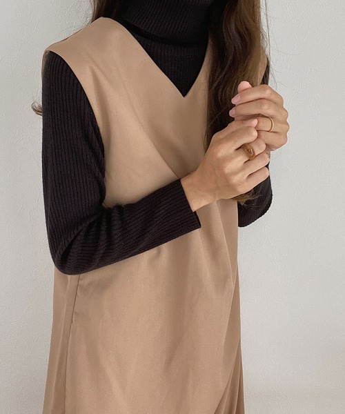 LAUIR（ラウアー）の「2wayロングジレ（ベスト・レディース・ブラック/ベージュ/キャメル・MEDIUM/LARGE）」の10枚目の写真