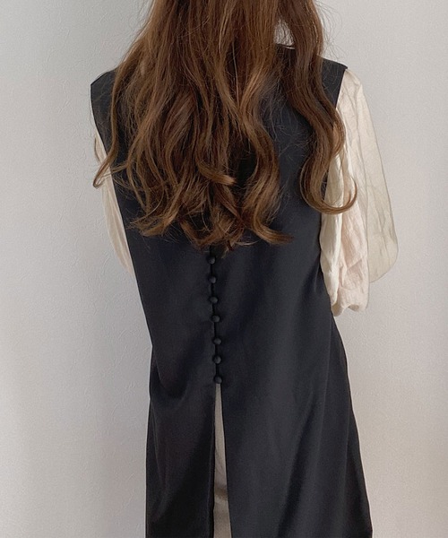 LAUIR（ラウアー）の「2wayロングジレ（ベスト・レディース・ブラック/ベージュ/キャメル・MEDIUM/LARGE）」の11枚目の写真