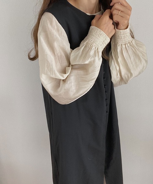 LAUIR（ラウアー）の「2wayロングジレ（ベスト・レディース・ブラック/ベージュ/キャメル・MEDIUM/LARGE）」の6枚目の写真