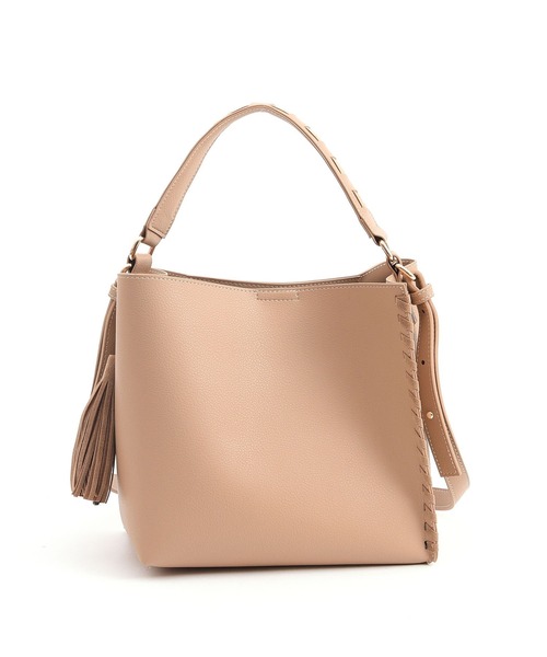 COOCO（クーコ）の「かがりデザインフェイクレザー２ＷＡＹショルダーバッグ（ショルダーバッグ・レディース・ブラック/ベージュ/グリーン・9）」の16枚目の写真