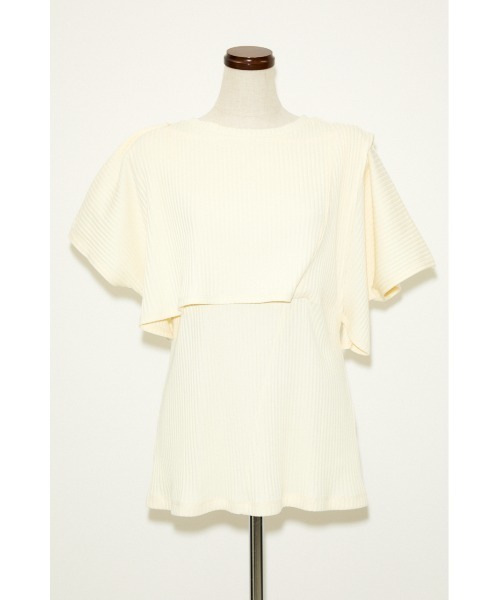 THROW by SLY(スローバイスライ)の「THROW LAYERED DESIGN TOPS レイヤードデザイン トップス(Tシャツ/カットソー・レディース・ホワイト/ブラック/グリーン・FREE)」の1枚目の写真