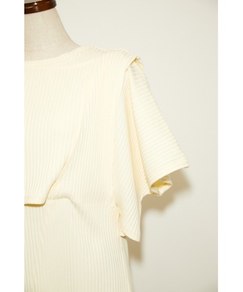 THROW by SLY(スローバイスライ)の「THROW LAYERED DESIGN TOPS レイヤードデザイン トップス(Tシャツ/カットソー・レディース・ホワイト/ブラック/グリーン・FREE)」の9枚目の写真