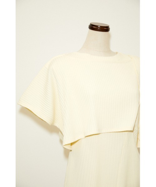 THROW by SLY(スローバイスライ)の「THROW LAYERED DESIGN TOPS レイヤードデザイン トップス(Tシャツ/カットソー・レディース・ホワイト/ブラック/グリーン・FREE)」の11枚目の写真