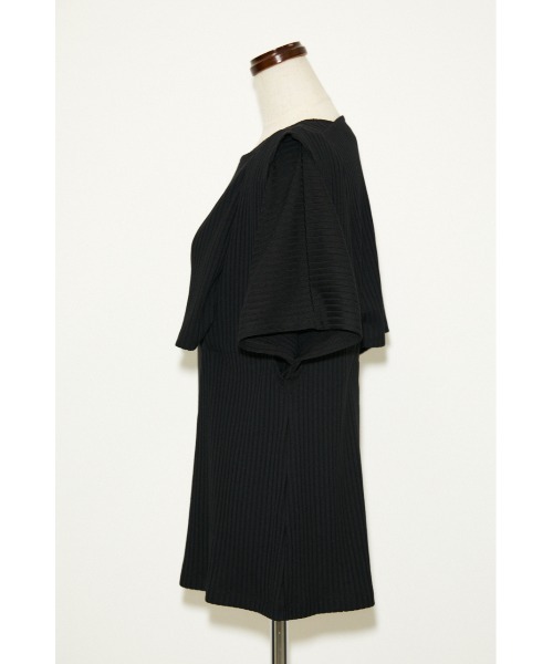 THROW by SLY(スローバイスライ)の「THROW LAYERED DESIGN TOPS レイヤードデザイン トップス(Tシャツ/カットソー・レディース・ホワイト/ブラック/グリーン・FREE)」の19枚目の写真