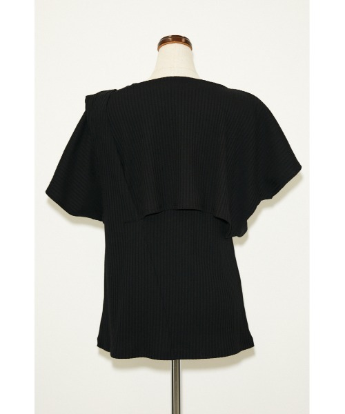 THROW by SLY(スローバイスライ)の「THROW LAYERED DESIGN TOPS レイヤードデザイン トップス(Tシャツ/カットソー・レディース・ホワイト/ブラック/グリーン・FREE)」の5枚目の写真