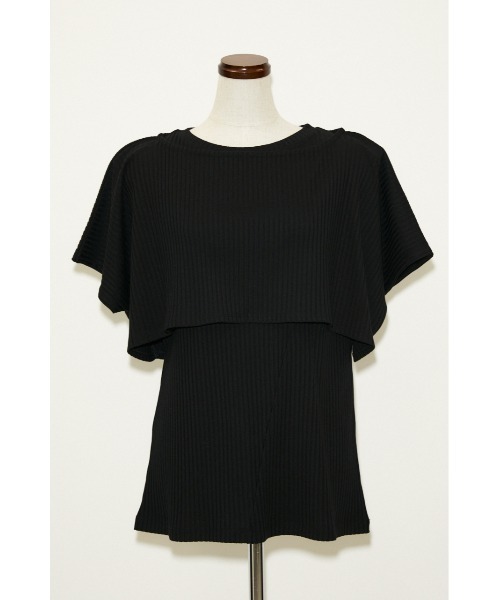 THROW by SLY(スローバイスライ)の「THROW LAYERED DESIGN TOPS レイヤードデザイン トップス(Tシャツ/カットソー・レディース・ホワイト/ブラック/グリーン・FREE)」の12枚目の写真