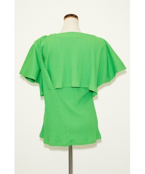 THROW by SLY(スローバイスライ)の「THROW LAYERED DESIGN TOPS レイヤードデザイン トップス(Tシャツ/カットソー・レディース・ホワイト/ブラック/グリーン・FREE)」の18枚目の写真