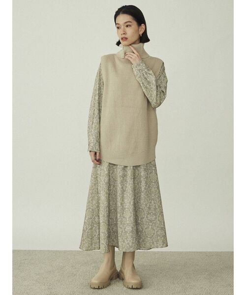 COTORICA（コトリカ）の「オフタートルベスト×フレアーシャツワンピース（ワンピース・レディース・オフホワイト/ブラウン/その他/その他1・FREE）」の3枚目の写真