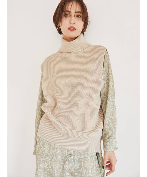 COTORICA（コトリカ）の「オフタートルベスト×フレアーシャツワンピース（ワンピース・レディース・オフホワイト/ブラウン/その他/その他1・FREE）」の5枚目の写真