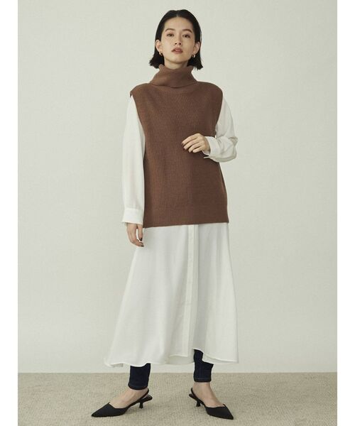 COTORICA（コトリカ）の「オフタートルベスト×フレアーシャツワンピース（ワンピース・レディース・オフホワイト/ブラウン/その他/その他1・FREE）」の13枚目の写真