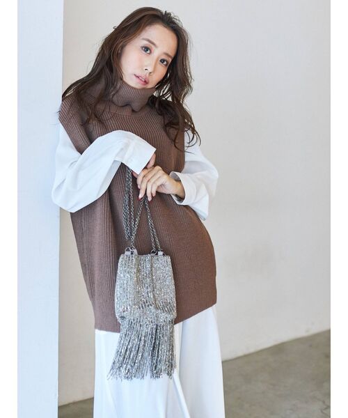 COTORICA（コトリカ）の「オフタートルベスト×フレアーシャツワンピース（ワンピース・レディース・オフホワイト/ブラウン/その他/その他1・FREE）」の11枚目の写真