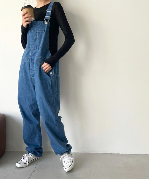 CANAL JEAN（キャナルジーン）の「via j(ヴィアジェイ) テンセルウールシアーロングTシャツ（Tシャツ/カットソー・レディース・ホワイト/ブラック/グレイッシュベージュ/ブラウン/ラベンダー・ONE SIZE）」の9枚目の写真