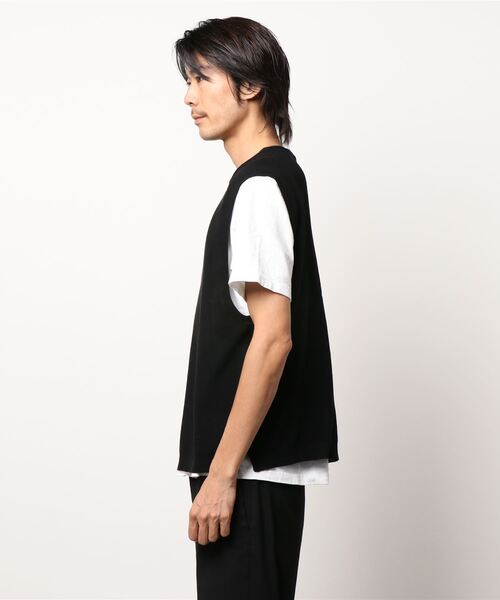 CIAOPANIC(チャオパニック)の「強撚コットンニットベスト(ニット/セーター・メンズ・ブラック/ブラウン/ボルドー・MEDIUM/LARGE)」の5枚目の写真