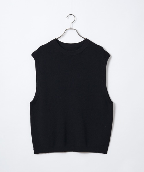 CIAOPANIC(チャオパニック)の「強撚コットンニットベスト(ニット/セーター・メンズ・ブラック/ブラウン/ボルドー・MEDIUM/LARGE)」の1枚目の写真