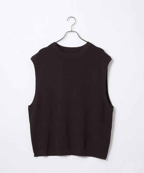CIAOPANIC(チャオパニック)の「強撚コットンニットベスト(ニット/セーター・メンズ・ブラック/ブラウン/ボルドー・MEDIUM/LARGE)」の6枚目の写真